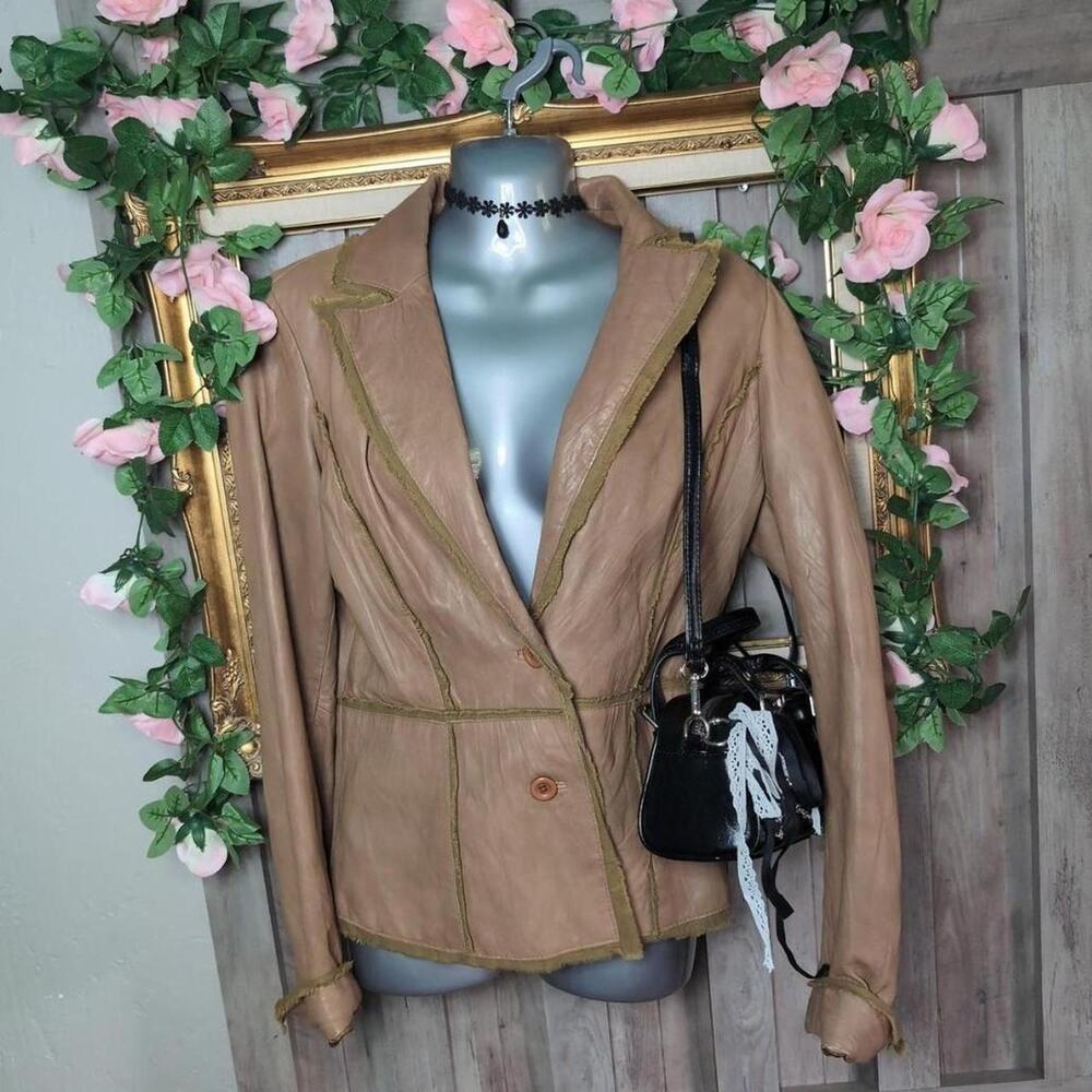 Vintage Cache Genuine Leather Indie Sleaze Jacket